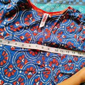 Anouk Red And Blue Kurta