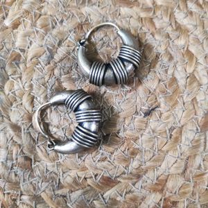 Pure Silver Antique Hoops