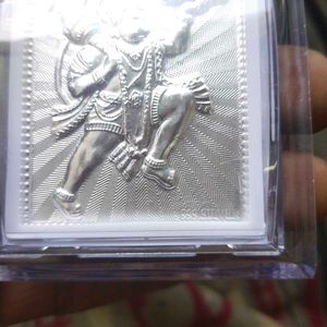 999 Pure Silver Shree Bajrang Bali Hanuman Ji Fram