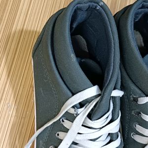 Grey Platform Sneakers With Flaws