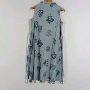 Grey Printed Casual Dress (Women)