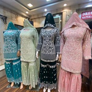 Pakistani Sharara set full embroidery  Works