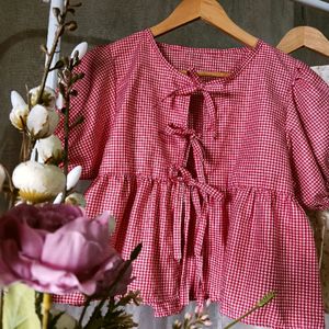 Red Gingham Top