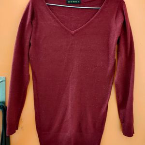 Maroon Light Winter Sweater