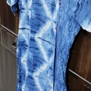 Blue Cotton Kurti