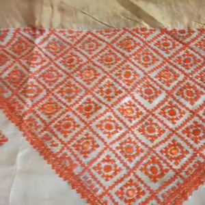 Hand Embroidered Beautiful Gachi Tussar Silk Saree