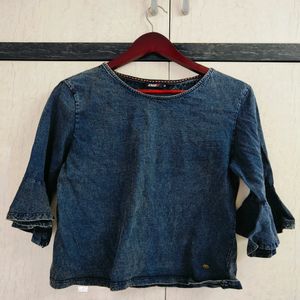 Jealous 21 Denim Look Top