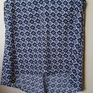 Blue sleeveless Trendy Top