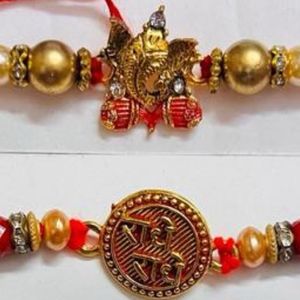 HKF AUSPICIOUS 4 Pcs Rakhi Combo