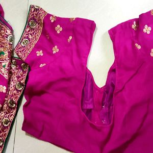 Heavy Designed Saree With Stitched Blouse