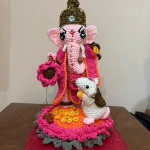 crochet ganpati ji with mushak