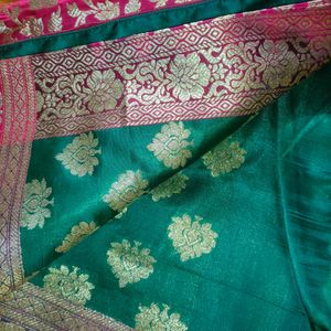 Brand New 2 Color Pure Banarasi Silk Saree