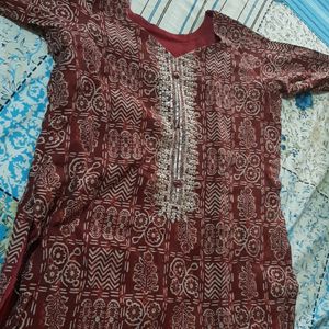 Marron Color Kurta Set