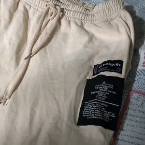 Beige Cargo Joggers