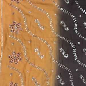 Dual Shade Embroidery Saree