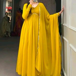 Frock Suit Yellow For Women