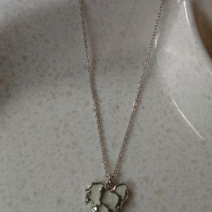 Graphite Stainless Steel Heart Pendant Necklace🤍