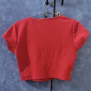 Red Crop Top