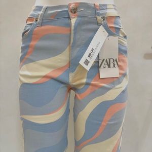 ZARA Brand Abstract Print Denim