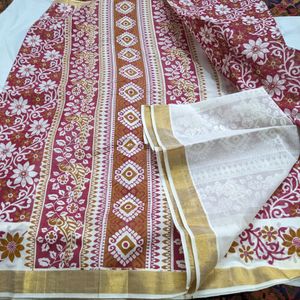 Pure Kerala Cotton Sarees