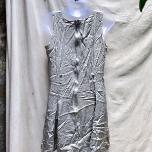 21.15.9 CUTE SILVER SATIN SEXY DRESS