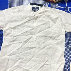 WHITE SHIRT KURTA SHORT  👔DROP PRICE