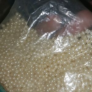 Small White Goldenish Beads Around 200