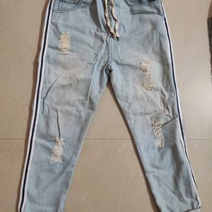 Rugged/ripped Light Blue Boyfriend Jeans