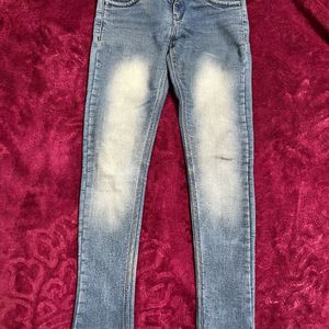 Blue Faded Skinny Jeans