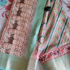 Art Silk Beautiful Lahariya Saree