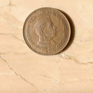 Old Jawaharlal Nehru Birth Centenary 1989 Coin