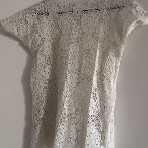 White Cap Sleeved Top