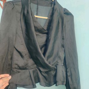 Profession Black Satin Shirt