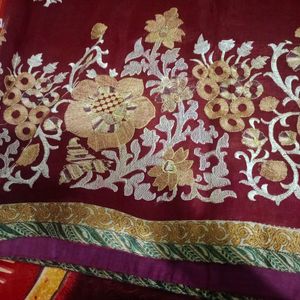 Maroon Brasso Saree