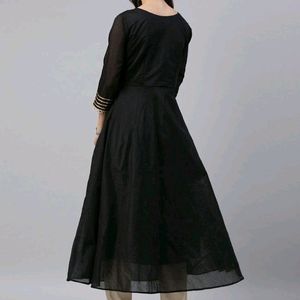 Inddus Black Anarkali Kurta