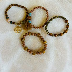 Bohemian Braclets Set Of 4 Pc