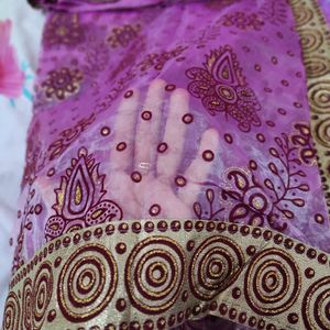 Organza Saree With Printed Design