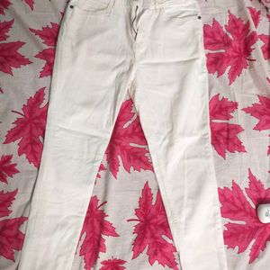 New White Bare Denim Jeans