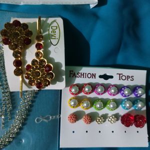 Combo With 2Jwellery Set Or 9 Earrings &Studs