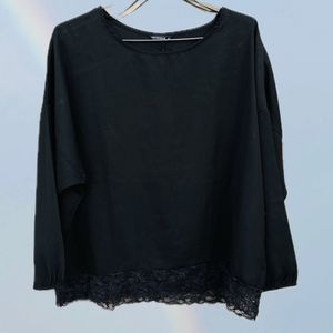 Black V Neck Top