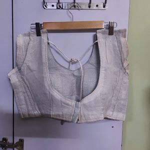 Padded Silver Adjustable Size Blouse