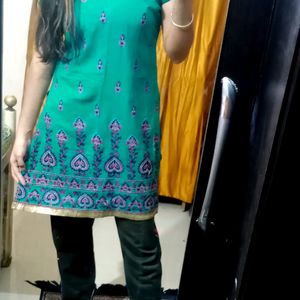 Short Kurti Sea Green