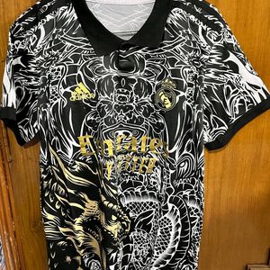 REAL MADRID SPECIAL DRAGON BLACK JERSEY SIZE -S