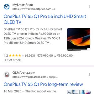 ONEPLUS Q1 PRO QLED TV 55 INCH - Display Problem