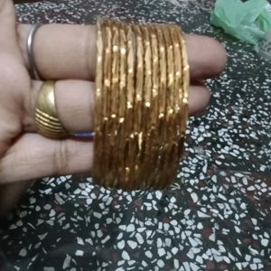 Golden Polish 12 Bangles