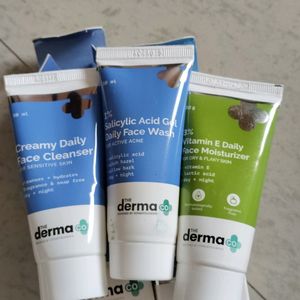 Combo Of 3 Derma Co Cleanser And Moisturizer