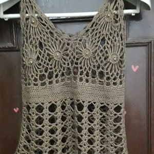 Brown Crochet Top