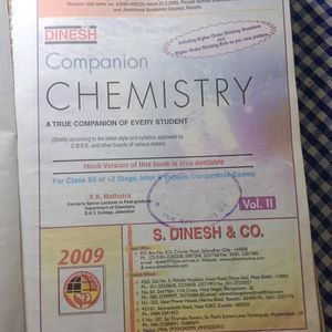 S Dinesh & Co. Chemistry Volume II