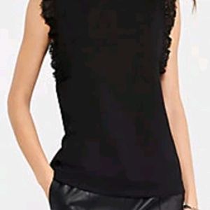 Lace Detailing Black Top