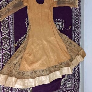 Golden Anarkali Now Available In Offer